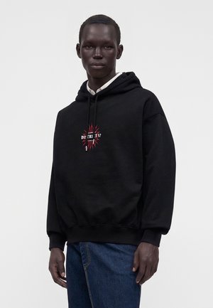 Han Kjøbenhavn, DISTRIKT HOODIE - Majica s kapuljačom - black