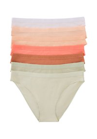 7 PACK - Briefs - white/brown/green