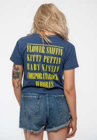 Paradiso Clothing NIRVANA FLOWER SNIFFIN - Print T-shirt - blue