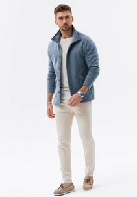 Ombre BUTTON-DOWN WITH  - Felpa con zip - navy melange