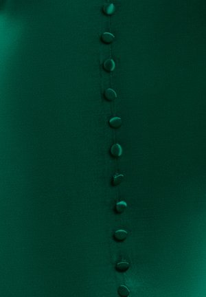 SATIN VISCOSE FRONT BUTTONED DIPPED HEM DRESS - Vestito elegante - green