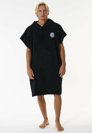 LOGO HOODED - Badjas - black