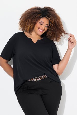 Ulla Popken, A-LINIE HALBARM - T-shirts print - black