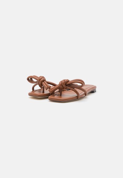 Loeffler Randall HADLEY BOW FLAT - T veida siksniņu sandales - timber