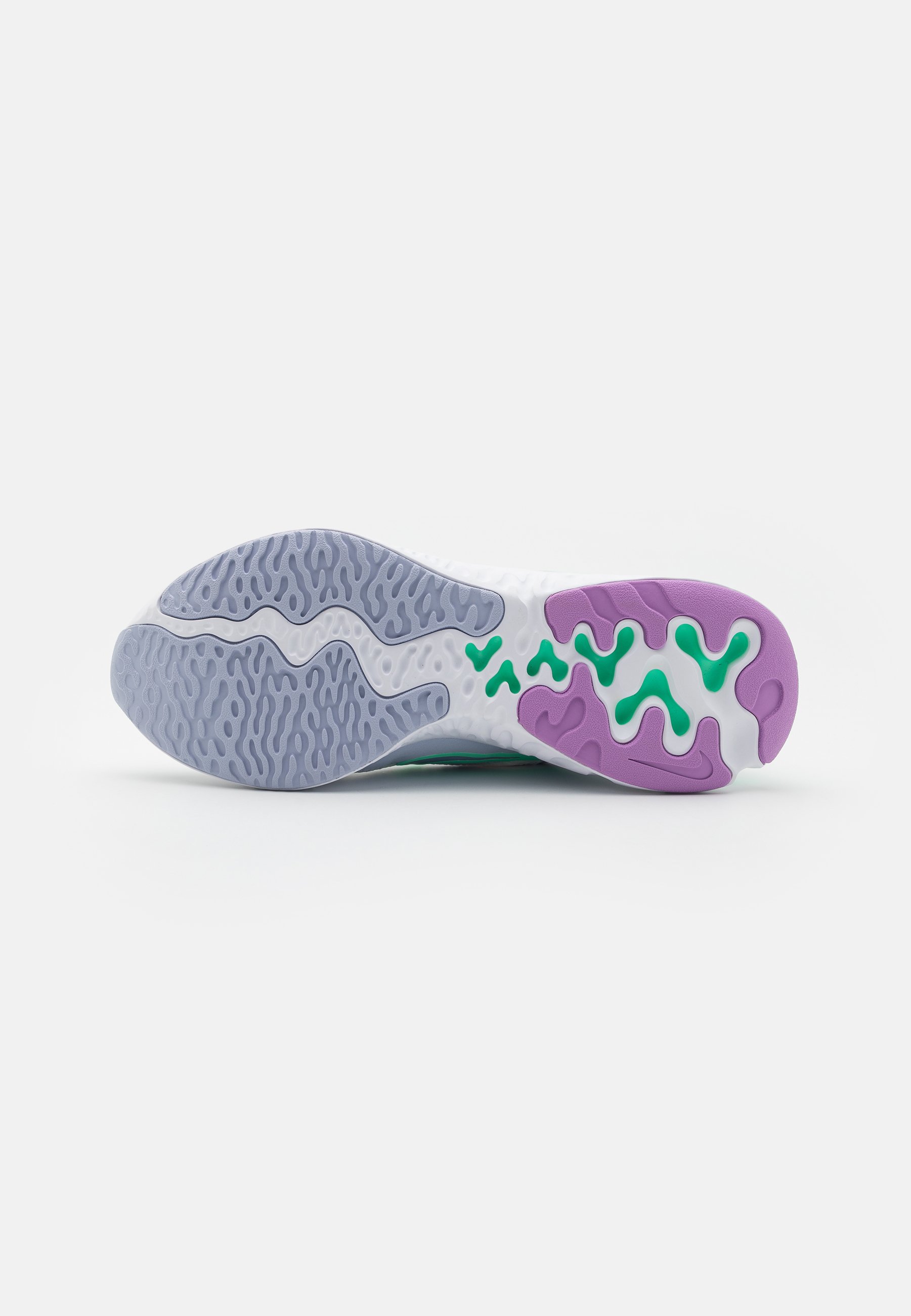 Nike Performance RENEW RUN 2 - Laufschuh Neutral - white/green  glow/ghost/summit white/violet shock/laser orange/weiß - Zalando.de