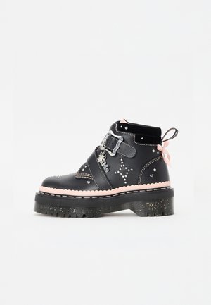 CAITIE - Platåstövletter - black\powder pink