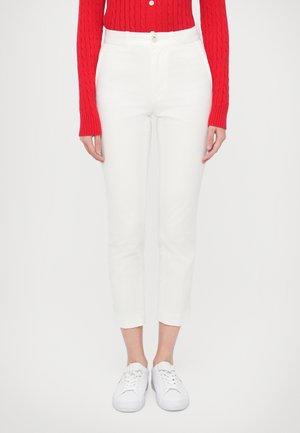 WOVEN STRAIGHT PANTS - Calças - white