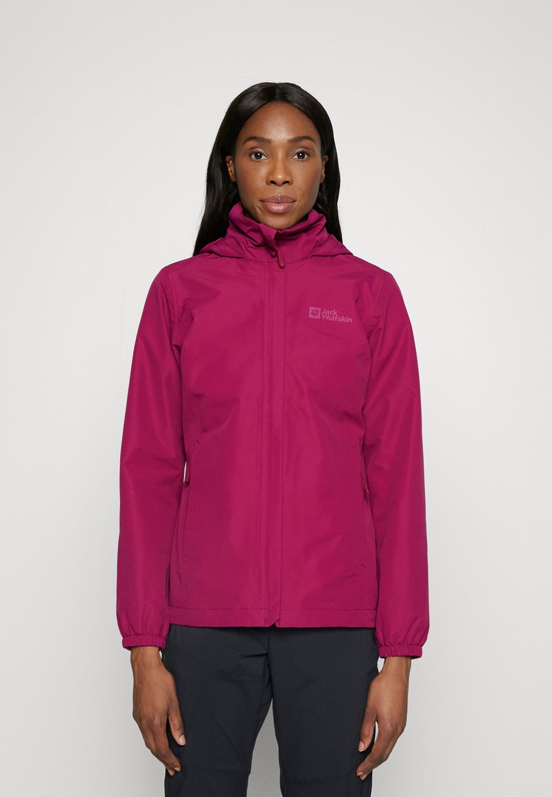 Jack Wolfskin - STORMY POINT - Regenjacke / wasserabweisende Jacke - sangria red, Vergrößern