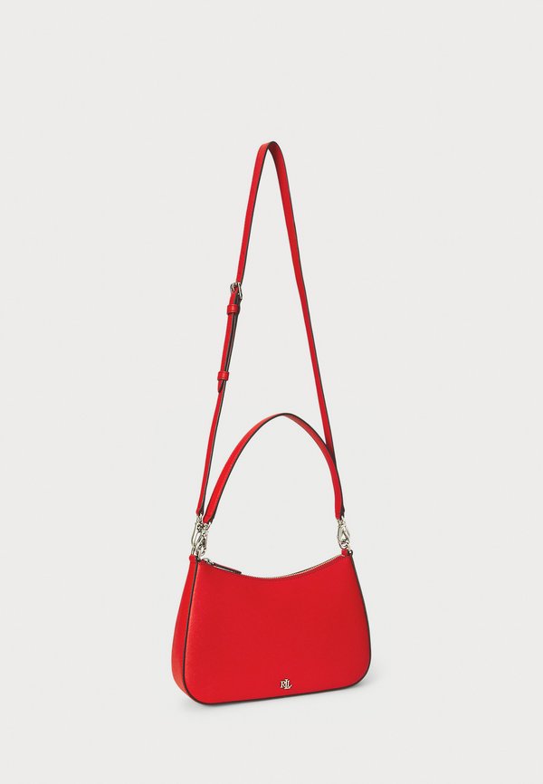 CROSSHATCH LEATHER MEDIUM DANNI BAG - Handbag - bright vermillion3