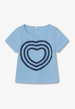 Hele sini särgmood sinised lühikeste varrukatega, mille esiosas on kolm tumesinist volangitud südame kontuuri.