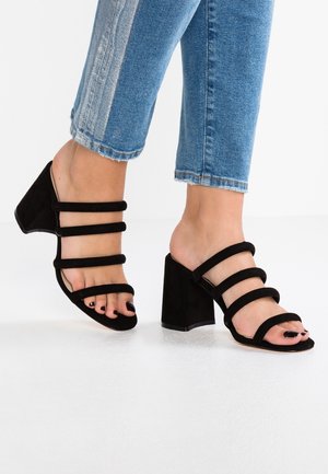 Miss Selfridge Heeled mules - black