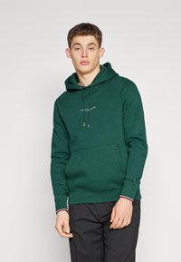 Tommy Hilfiger - LOGO TIPPED HOODY - Felpa - hunter Immagine in miniatura 1