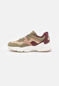 Não selecionado, khaki/bordeaux /beige