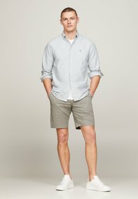 Tommy Hilfiger HERITAGE STRIPE SHIRT - Camicia - ornamental green optic white