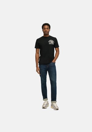 EMBROIDER STATE LOGO RUNDHALS EIN - T-Shirt print - schwarz