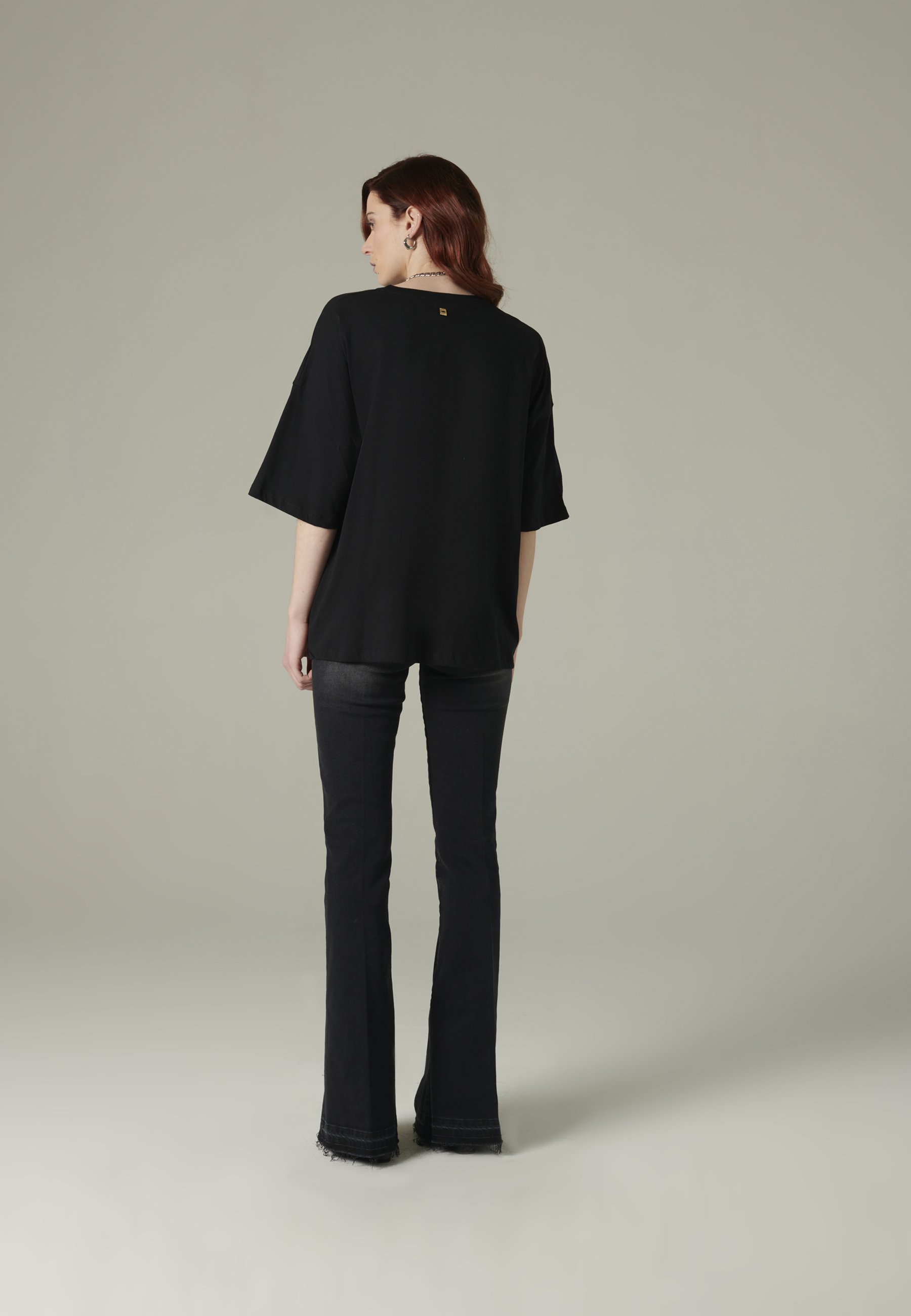 MANILA GRACE 売れ筋商品|||マニラグレース Tシャツ トップス レディース T-shirts Black T-shirt Bianco/nero Manila Grace - Le Follie Shop