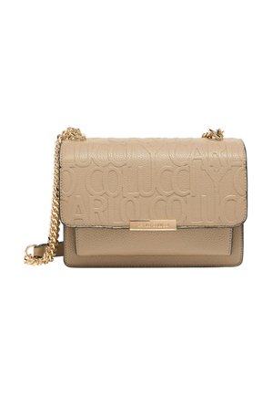 SCHULTER MIT GEPRAGTEM LOGO ELMIR - Sac à main - beige