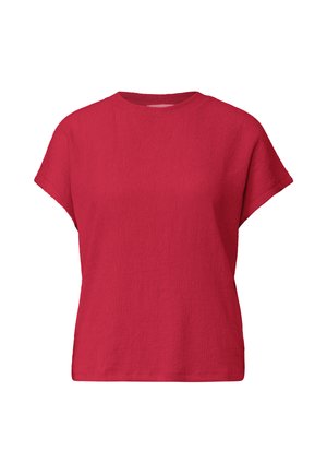 Street One, DROP-SHOULDER SHIRT WITH TEXTURED MIX - T-shirt basique - salsa red