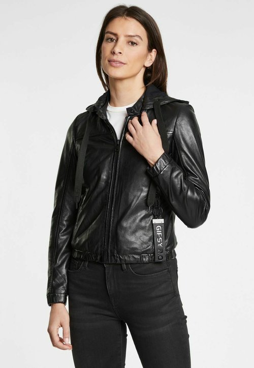 Gipsy GWCADIZ - Veste en cuir - black/noir chin?� - ZALANDO.BE