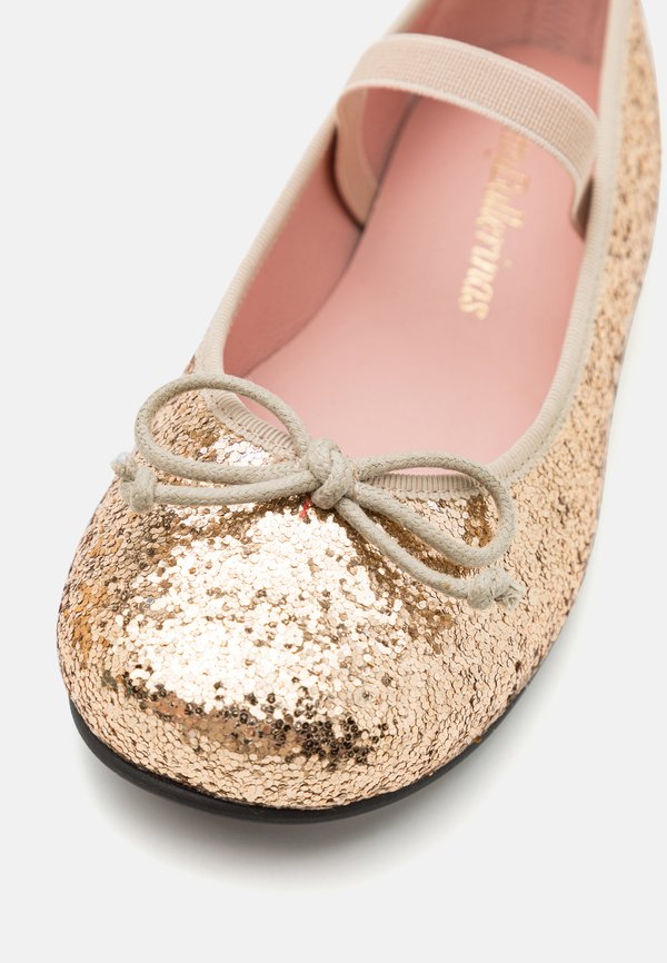 KYLIE – Riemchenballerina – gold glitter