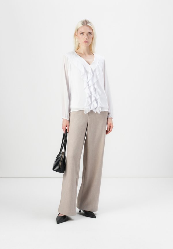VIVARONE WIDE - Trousers - natural melange2