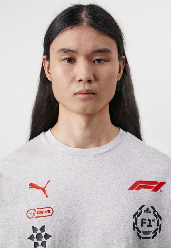 F1 RACING TEE UNISEX - Print T-shirt - light gray heather3