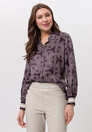 Hemdbluse - mulberry ecru