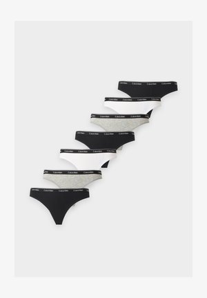 Calvin Klein Underwear, ICON LOGO 7 PACK - Stringid - black/black/grey heather/grey heather/white/black/white