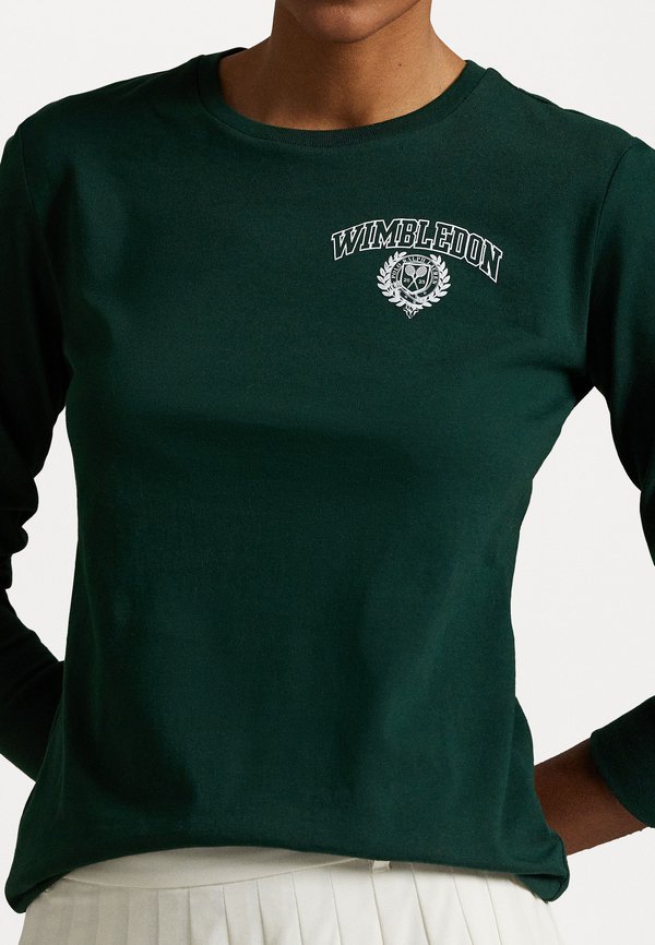 WIMBLEDON CREST JERSEY LONG SLEEVE TEE - Long sleeved top - moss agate2