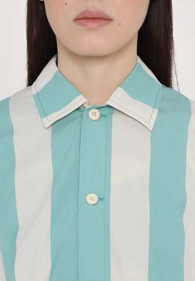 Sunnei MEGA OVER SHIRT TIE - Nööpidega pluus - off white/green