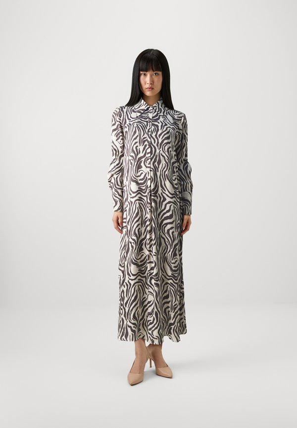 Shirt dress - open beige