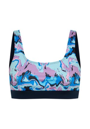 REVERSIBLE CROP - Haut de bikini - marble blue