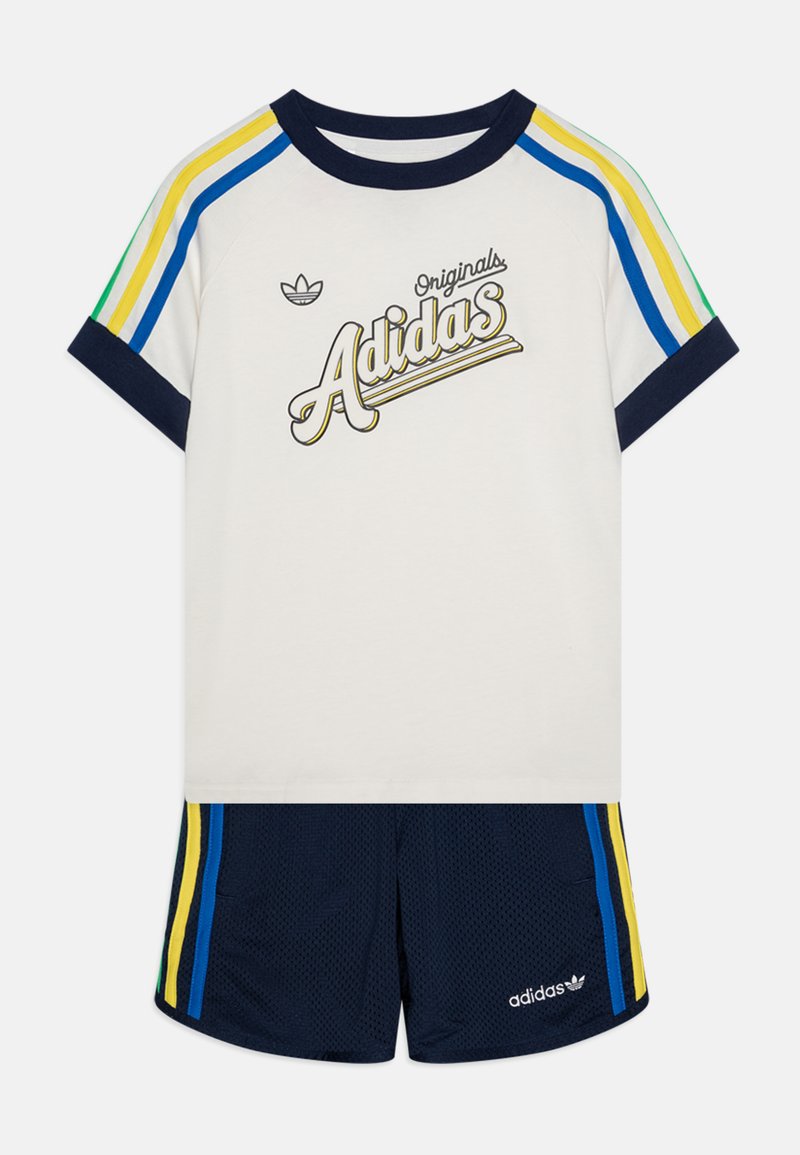 adidas Originals - TEE KIDS UNISEX SET - T-shirt con stampa - cloud white/night indigo, Ingrandire