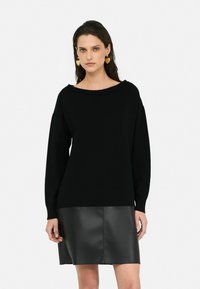 LIU JO KURZES - Abito in maglia - black