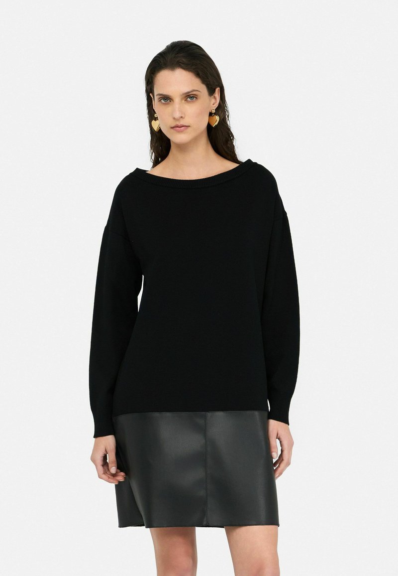 LIU JO KURZES - Abito in maglia - black