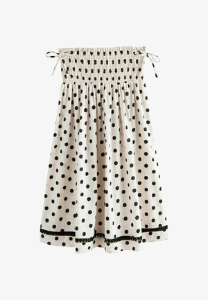 Next, REGULAR FIT - SHIRRED WAIST MIDI SKIRT . - A-lõikeline seelik - cream black spot