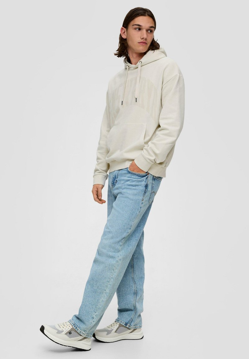 QS MIT FRONTPRINT - Hoodie - wollweiß