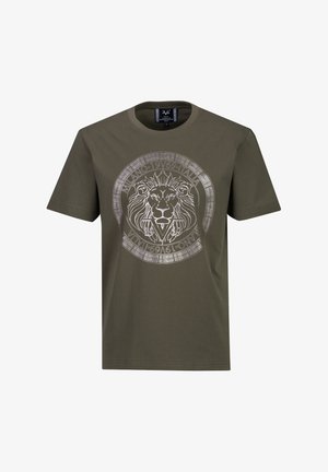 19V69 Italia, RAFAEL LION HEAD - T-Shirt print - military green