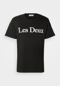 CHARLES - Apdrukāts T-krekls - black/white