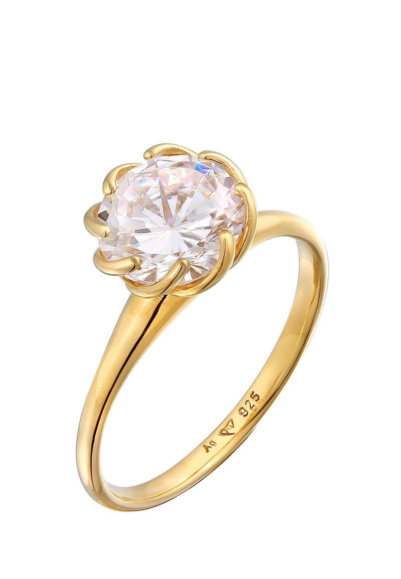 Elli BLOSSOM SPARKLING RING - Ring - gold-coloured/goldfarben - Zalando