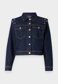 ONLELVIRA CROPPED TIE JACKET - Džínová bunda - dark blue