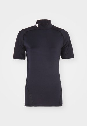 Under Armour, HEATGEAR COMPRESSION - Sport T-shirt - black/white