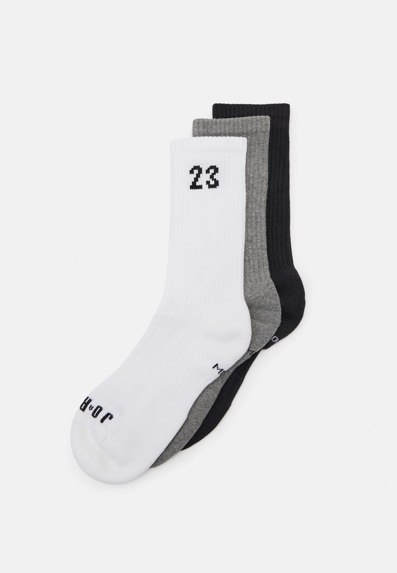 Jordan - ESSENTIAL CREW UNISEX 3 PACK - Sportovní ponožky - white/carbon heather/black, Zvětšit