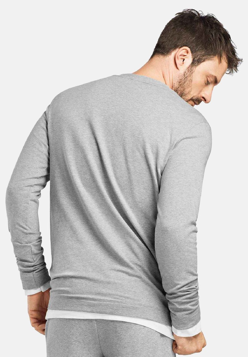 Herren Pyjamas | Hanro Nachtwäsche Shirt grey melange/hellgrau - TZ97764 Herren Pyjamas | Hanro Nachtwäsche Shirt grey melange/hellgrau - TZ97764