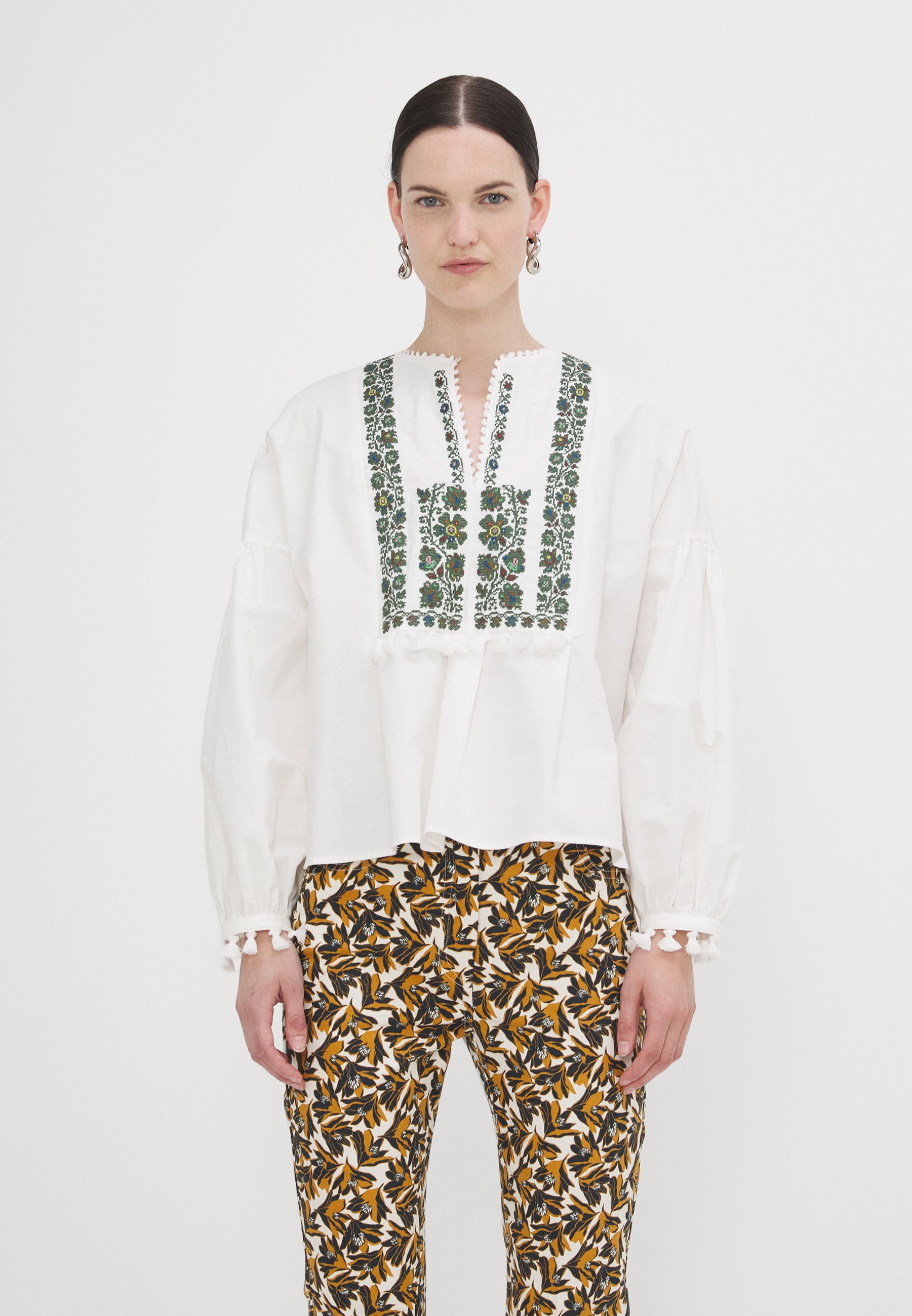 RADICA (Weekend Max Mara) コットン＆リネン シャツ WEEKEND MAX MARA Radica Embroidered Cotton & Linen Shirt