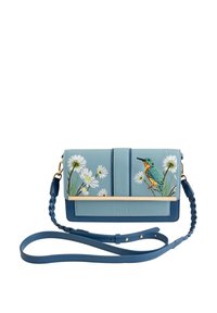 FABLE ENGLAND EMBROIDERED KINGFISHER - Cross body bag - blue - Zalando