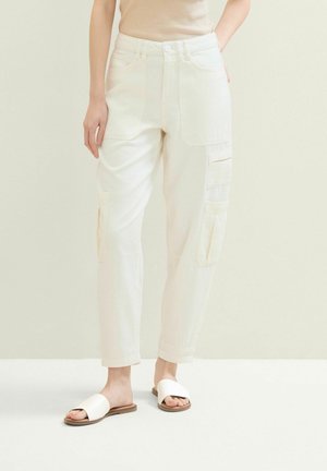 BARREL MOM - Cargohose - off white