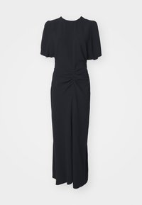 GATHERED WAIST MIDI DRESS - Kokteilinė suknelė / vakarėlių suknelė - black