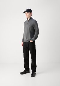 GANT HALF ZIP - Maglione - dark grey melange