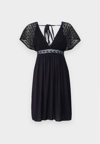 VIAMLINE V-NECK SHORT - Denné šaty - black beauty